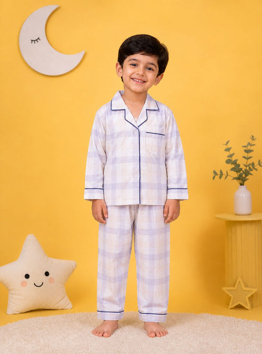 Dreamy  Checks Night Suit