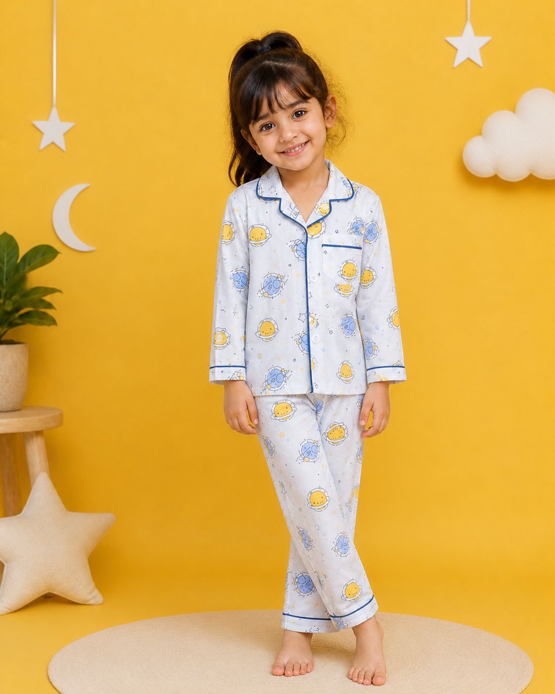 Space Dreamers Muslin Night Suit