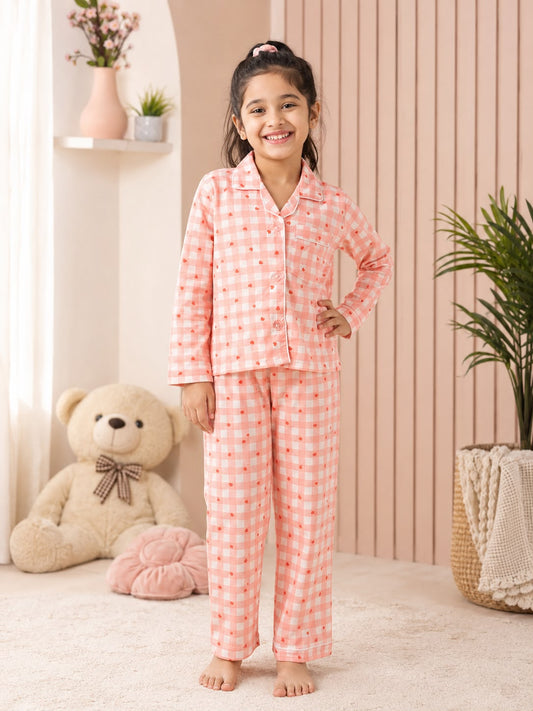 Sweetheart Checks Night Suit