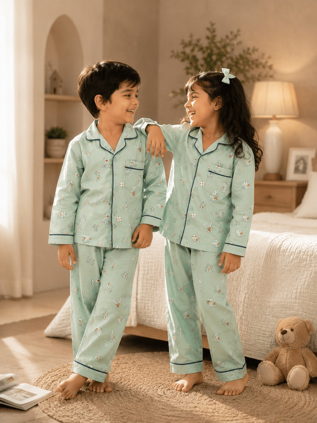 Sports Star Green Night Suit