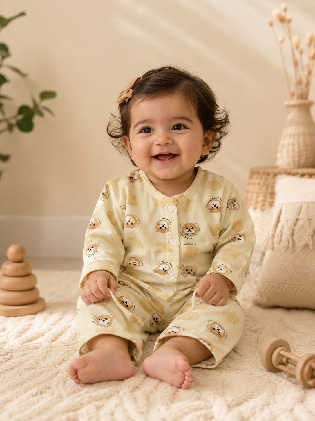 Teddy Town Brown PlaySuit
