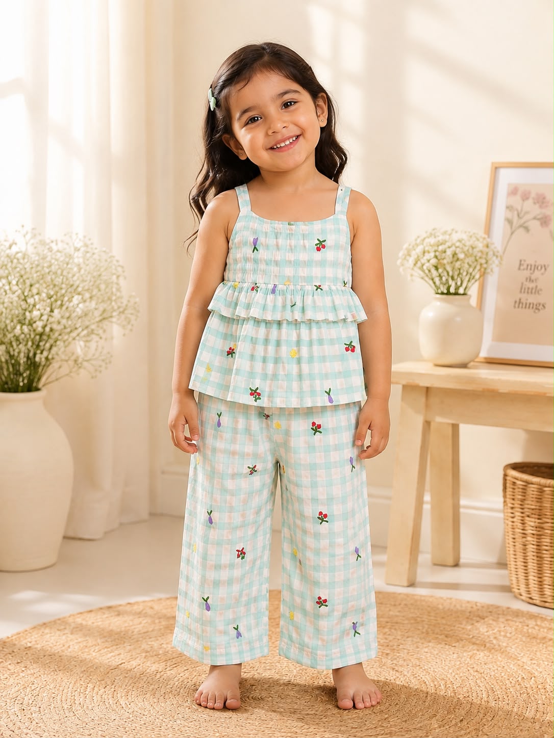 Gingham Garden Green Coord Set