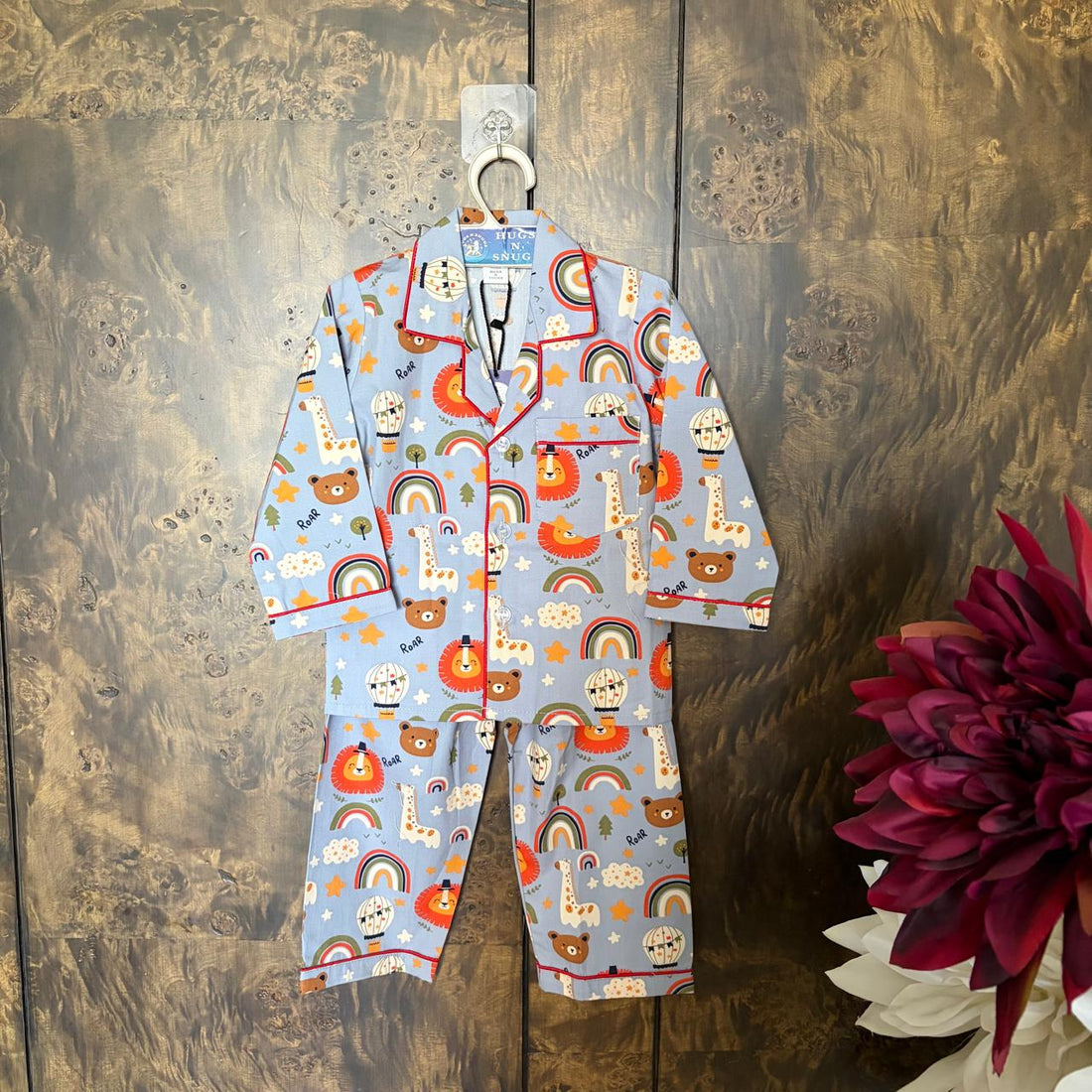 Roar in Jungle print night suit