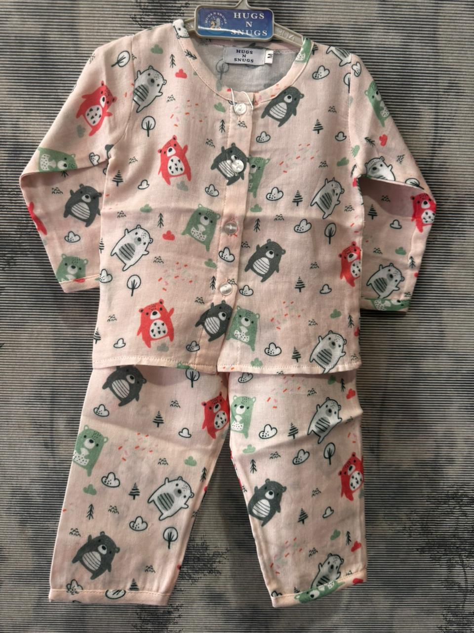 Panda Adventure Pink Night Suit